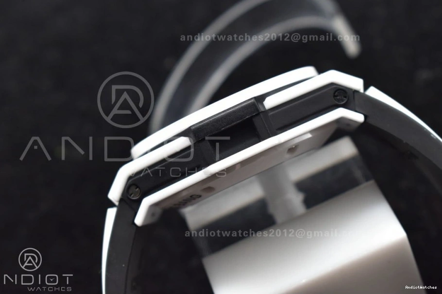 Best Rubber on Unico 516 Edition A Dial Packable 1:1 Ceramic ZF Bang Strap Big Skeleton White White 0814